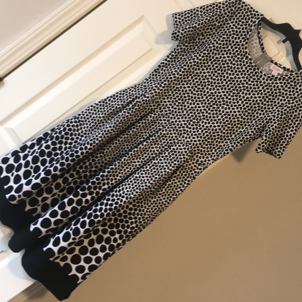 LuLaRoe Black and White Amelia Dress